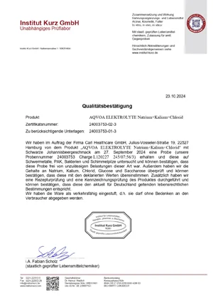 Kleine Version Aqvoa Elektrolyte Produktbild – Vitaminpräparat