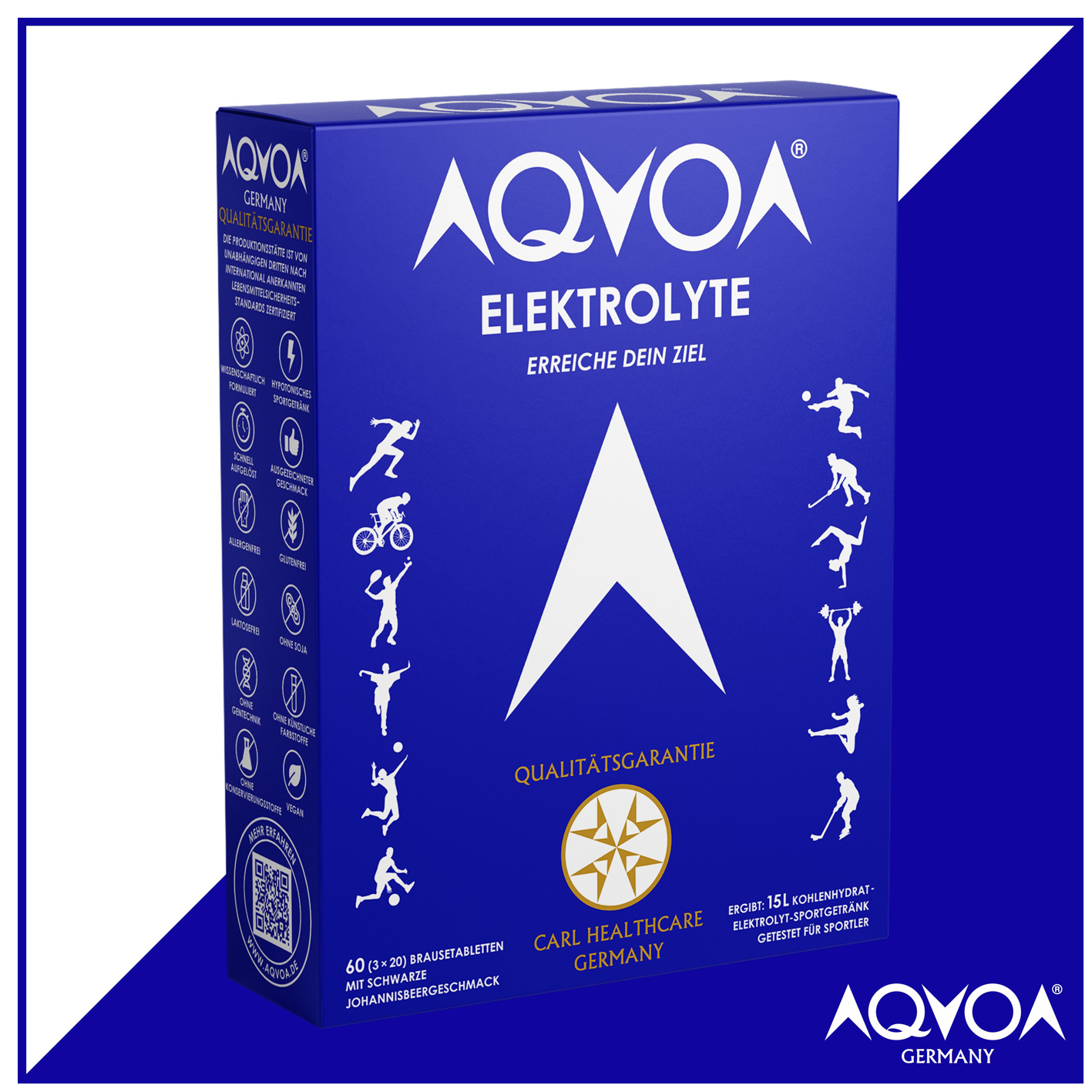 Aqvoa Johannisbeere Brausetabletten – Kompakte Produktansicht